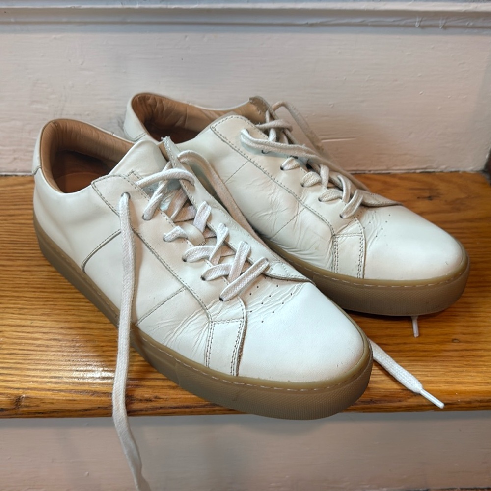 Greats white shoes with gum soles